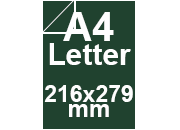 carta Carta Burano INGLESE, a4letter, 90gr Verde Inglese 71, formato a4letter (21,6x27,9cm), 90grammi x mq BRA867a4letter
