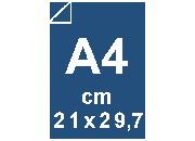 carta Cartoncino Polipropilene 0,8mm Blu, formato A4 (21x29,7cm), 670grammi x mq.