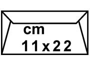 carta Buste con strip Carta telata Favini Bianco, formato C4 (11x22cm), 120grammi x mq.