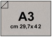 legatoria Risguardo Majestic Favini Metallizzato MOONLIGHT SILVER, formato A3 (29,7x42cm), 120grammi x mq BRA718A3
