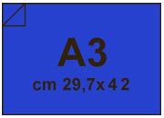 carta Cartoncino, Color, Blu, a3, 250gr Colorato su un Lato, Formato a3 (29,7x42cm), 250grammi x mq  bra145a3