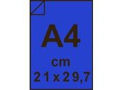 carta Cartoncino, Color, Blu, A4, 250gr Colorato su un Lato, Formato A4 (21x29,7cm), 250grammi x mq  bra145