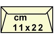 carta Buste con strip Dal Cordenons  Bianco (avorio), formato C4 (11x22cm), 120grammi x mq bra391C4