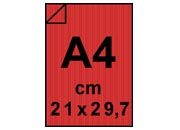 carta Cartoncino Twill ROSSO, 120gr A4 Rosso, formato A4 (21x29,7cm), 120grammi x mq bra678