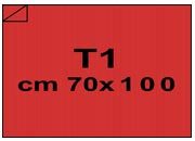 carta Cartoncino Twill ROSSO, 360gr, t1 Rosso, formato t1 (70x100cm), 360grammi x mq.