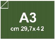 carta Cartoncino Twill Favini  Verde, formato A3 (29,7x42cm), 120grammi x mq bra680A3