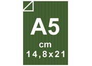 carta Cartoncino Twill Favini  Verde, formato A5 (14,8x21cm), 120grammi x mq bra680A5