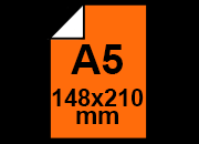 carta Carta Fluorescente ARANCIO a5, 90gr Formato a5 (14,8x21cm), 90grammi x mq, 1 lato colorato, 1 lato bianco bra357a5
