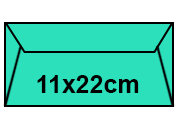 carta QPaper CRYSTAL Turchese formato 11x22cm, 100gr.