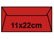 carta QPaper CRYSTAL Rosso formato 11x22cm, 100gr rugB710.65.10