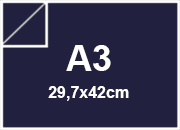 carta Cartoncino SUMO Favini, A3, 1mm BLU SCURO, formato A3 (29.7x42cm), spessore 1mm, 700grammi x mq BRA100A3