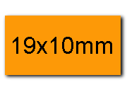 wereinaristea EtichetteAutoadesive 19x10mm(10x19) CartaARANCIONE angoli a spigolo 280 etichette su foglio A4 (210x297mm), adesivo permanente, per ink-jet, laser e fotocopiatrici. (10x19mm) BRA1056ar
