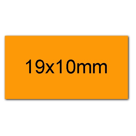 wereinaristea EtichetteAutoadesive 19x10mm(10x19) CartaARANCIONE angoli a spigolo 280 etichette su foglio A4 (210x297mm), adesivo permanente, per ink-jet, laser e fotocopiatrici. (10x19mm).