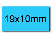 wereinaristea EtichetteAutoadesive 19x10mm(10x19) CartaAZURRO angoli a spigolo 280 etichette su foglio A4 (210x297mm), adesivo permanente, per ink-jet, laser e fotocopiatrici. (10x19mm) BRA1056az