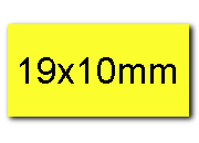 wereinaristea EtichetteAutoadesive 19x10mm(10x19) CartaGIALLA angoli a spigolo 280 etichette su foglio A4 (210x297mm), adesivo permanente, per ink-jet, laser e fotocopiatrici. (10x19mm) BRA1056gi