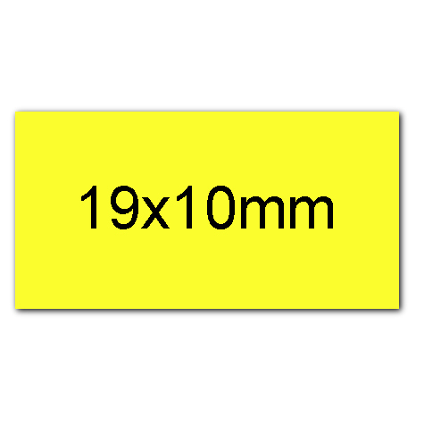 wereinaristea EtichetteAutoadesive 19x10mm(10x19) CartaGIALLA angoli a spigolo 280 etichette su foglio A4 (210x297mm), adesivo permanente, per ink-jet, laser e fotocopiatrici. (10x19mm).