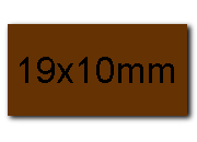 wereinaristea EtichetteAutoadesive 19x10mm(10x19) CartaMARRONE angoli a spigolo 280 etichette su foglio A4 (210x297mm), adesivo permanente, per ink-jet, laser e fotocopiatrici. (10x19mm) BRA1056ma