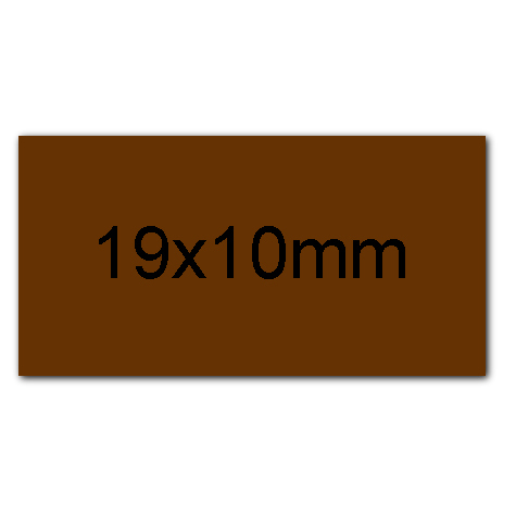 wereinaristea EtichetteAutoadesive 19x10mm(10x19) CartaMARRONE angoli a spigolo 280 etichette su foglio A4 (210x297mm), adesivo permanente, per ink-jet, laser e fotocopiatrici. (10x19mm).
