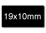 wereinaristea EtichetteAutoadesive 19x10mm(10x19) CartaNERA angoli a spigolo 280 etichette su foglio A4 (210x297mm), adesivo permanente, per ink-jet, laser e fotocopiatrici. (10x19mm) BRA1056ne