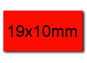 wereinaristea EtichetteAutoadesive 19x10mm(10x19) CartaROSSA angoli a spigolo 280 etichette su foglio A4 (210x297mm), adesivo permanente, per ink-jet, laser e fotocopiatrici. (10x19mm) BRA1056ro