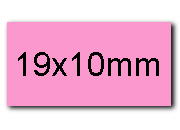 wereinaristea EtichetteAutoadesive 19x10mm(10x19) CartaROSA angoli a spigolo 280 etichette su foglio A4 (210x297mm), adesivo permanente, per ink-jet, laser e fotocopiatrici. (10x19mm) BRA1056rs
