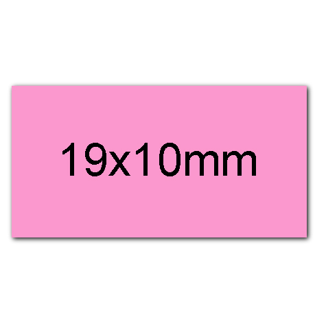 wereinaristea EtichetteAutoadesive 19x10mm(10x19) CartaROSA angoli a spigolo 280 etichette su foglio A4 (210x297mm), adesivo permanente, per ink-jet, laser e fotocopiatrici. (10x19mm).