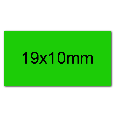 wereinaristea EtichetteAutoadesive 19x10mm(10x19) CartaVERDE angoli a spigolo 280 etichette su foglio A4 (210x297mm), adesivo permanente, per ink-jet, laser e fotocopiatrici. (10x19mm).