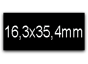 wereinaristea EtichetteAutoadesive 16,3x35,4mm(35,4x16,3) CartaNERA (35,4x16,3mm), angoli spigolo, 96 etichette su foglio A4 (210x297mm), adesivo permanente, per ink-jet, laser e fotocopiatrici BRA1060ne