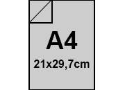 carta Cartone monolucido80, 0,7mm, 450gr, A4 GRIGIO, formato A4 (21x29,7cm), 450grammi x mq bra1090-11