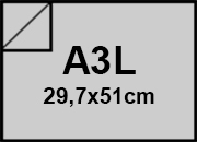 carta Cartone monolucido80, 0,7mm, 450gr, a3l GRIGIO, formato a3l (29,7x50cm), 450grammi x mq bra1090a3l