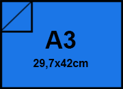carta CartoncinoPlastificato SirioFedrigoni, BLU, 320gr, a3 Formato a3 (29,7x42cm), 320 grammi x mq (290cartoncino+30plastificazione) bra1270a3