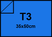 carta CartoncinoPlastificato SirioFedrigoni, BLU, 320gr, t3 Formato t3 (35x50cm), 320 grammi x mq (290cartoncino+30plastificazione) bra1270t3