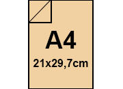 carta Cartoncino SirioFedrigoni. MANILA-AVANA. A4. 220gr Formato A4 (21x29,7cm), 220grammi x mq.