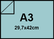 carta Cartoncino SirioFedrigoni. AZZURRO. a3. 300gr Formato a3 (29,7x42cm), 300grammi x mq BRA1300a3