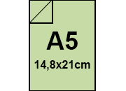 carta CartoncinoPlastificato SirioFedrigoni, Verdino1, 320gr, a5 Formato a5 (14,8x21cm), 320 grammi x mq (290cartoncino+30plastificazione).