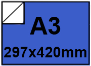 carta Cartoncino, Color, Blu, a3, 250gr Colorato su un Lato, Formato a3 (29,7x42cm), 250grammi x mq .