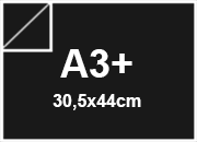 carta Cartoncino Burano Favini 400gr NERO Nero Notte 63, formato a3+ (30,5x44cm), 400grammi x mq BRA805a3+