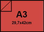 carta SimilLino Zanders Rosso116, 125gr, a3 per rilegatura, cartonaggio, formato a3 (29,7x42cm), 125 grammi x mq bra1503a3