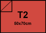 carta SimilLino Zanders Rosso116, 125gr, t2 per rilegatura, cartonaggio, formato t2 (50x70cm), 125 grammi x mq bra1503t2