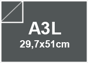 carta SimilLino Zanders Antracite147, 125gr, a3l per rilegatura, cartonaggio, formato a3l (29,7x50cm), 125 grammi x mq bra1506a3l