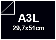 carta SimilLino Zanders Nero120, 125gr, a3l per rilegatura, cartonaggio, formato a3l (29,7x50cm), 125 grammi x mq.