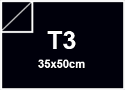 carta CartaLiscia Zanders NERO, 125gr, t3 per rilegatura, cartonaggio, formato t3 (35x50cm), 125 grammi x mq BRA3155t3