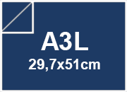 carta CartaLiscia Zanders BLU, 125gr, a3l per rilegatura, cartonaggio, formato a3l (29,7x50cm), 125 grammi x mq.