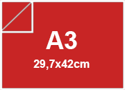 carta CartaLiscia Zanders ROSSO, 125gr, a3 per rilegatura, cartonaggio, formato a3 (29,7x42cm), 125 grammi x mq BRA1511a3