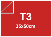 carta CartaLiscia Zanders ROSSO, 125gr, t3 per rilegatura, cartonaggio, formato t3 (35x50cm), 125 grammi x mq BRA1511t3