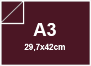 carta CartaLiscia Zanders BORDEAUX, 125gr, a3 per rilegatura, cartonaggio, formato a3 (29,7x42cm), 125 grammi x mq BRA1512a3