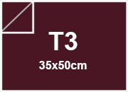 carta CartaLiscia Zanders BORDEAUX, 125gr, t3 per rilegatura, cartonaggio, formato t3 (35x50cm), 125 grammi x mq.