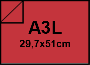 carta SimilLino Zanders RossoChiaro111, 125gr, a3l per rilegatura, cartonaggio, formato a3l (29,7x50cm), 125 grammi x mq.