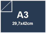 carta SimilLino Zanders BluScuro114, 125gr, a3 per rilegatura, cartonaggio, formato a3 (29,7x42cm), 125 grammi x mq bra1516a3