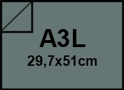 carta CartaLiscia Zanders grigioSCURO, 125gr, a3l per rilegatura, cartonaggio, formato a3l (29,7x50cm), 125 grammi x mq BRA1517a3l